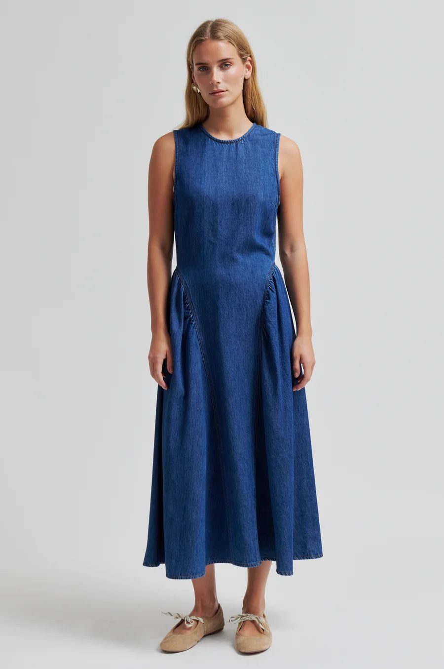 Second Female - Lukana Denim Dress - Blue