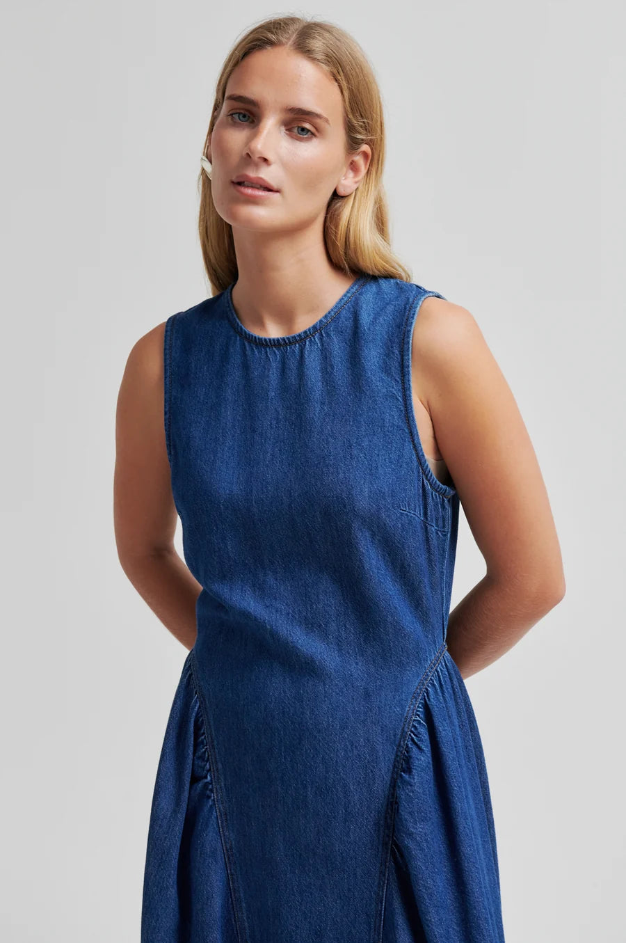 Second Female - Lukana Denim Dress - Blue