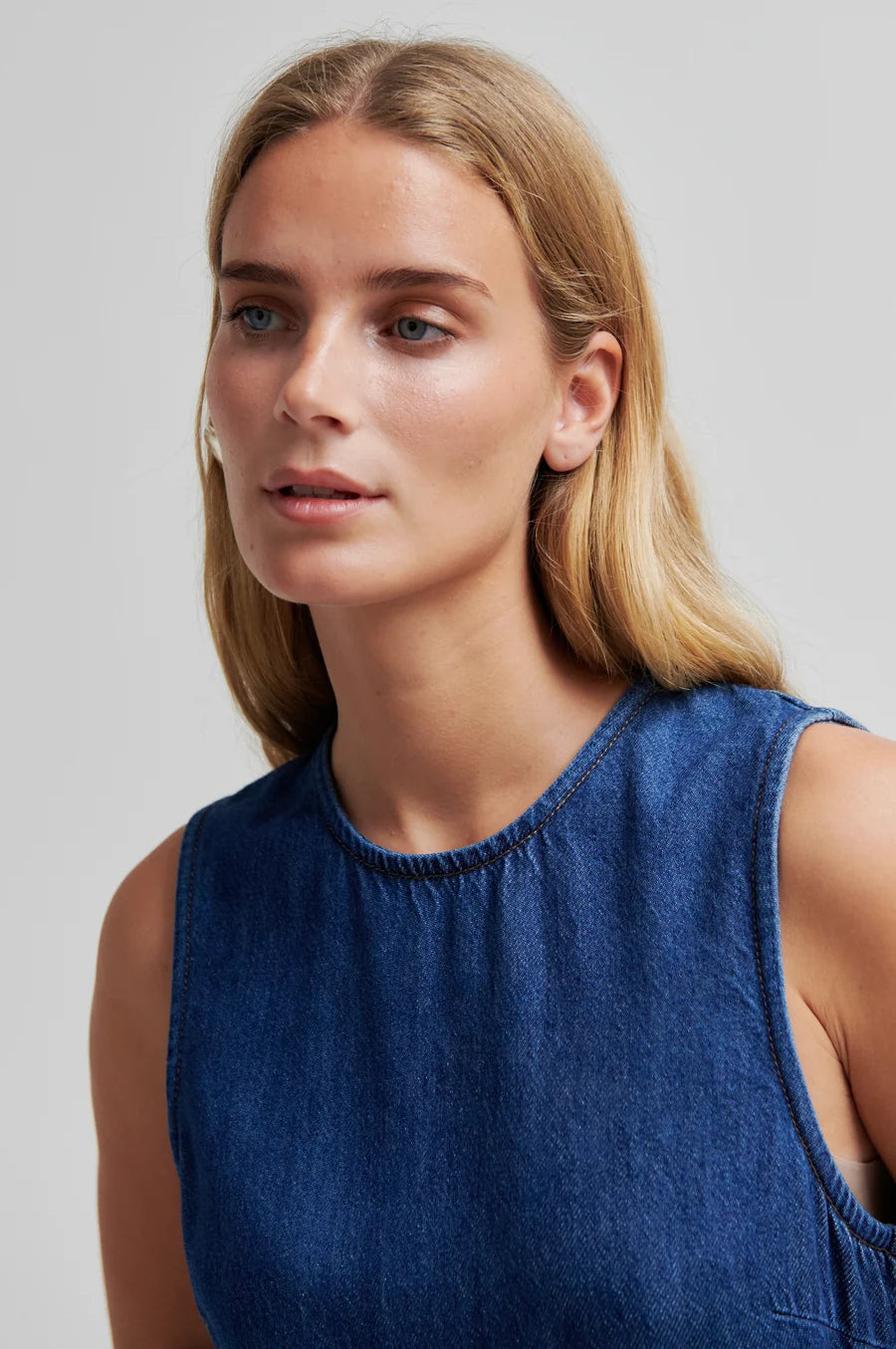 Second Female - Lukana Denim Dress - Blue