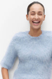 Second Female Karla SS Round Neck Knit - Blue