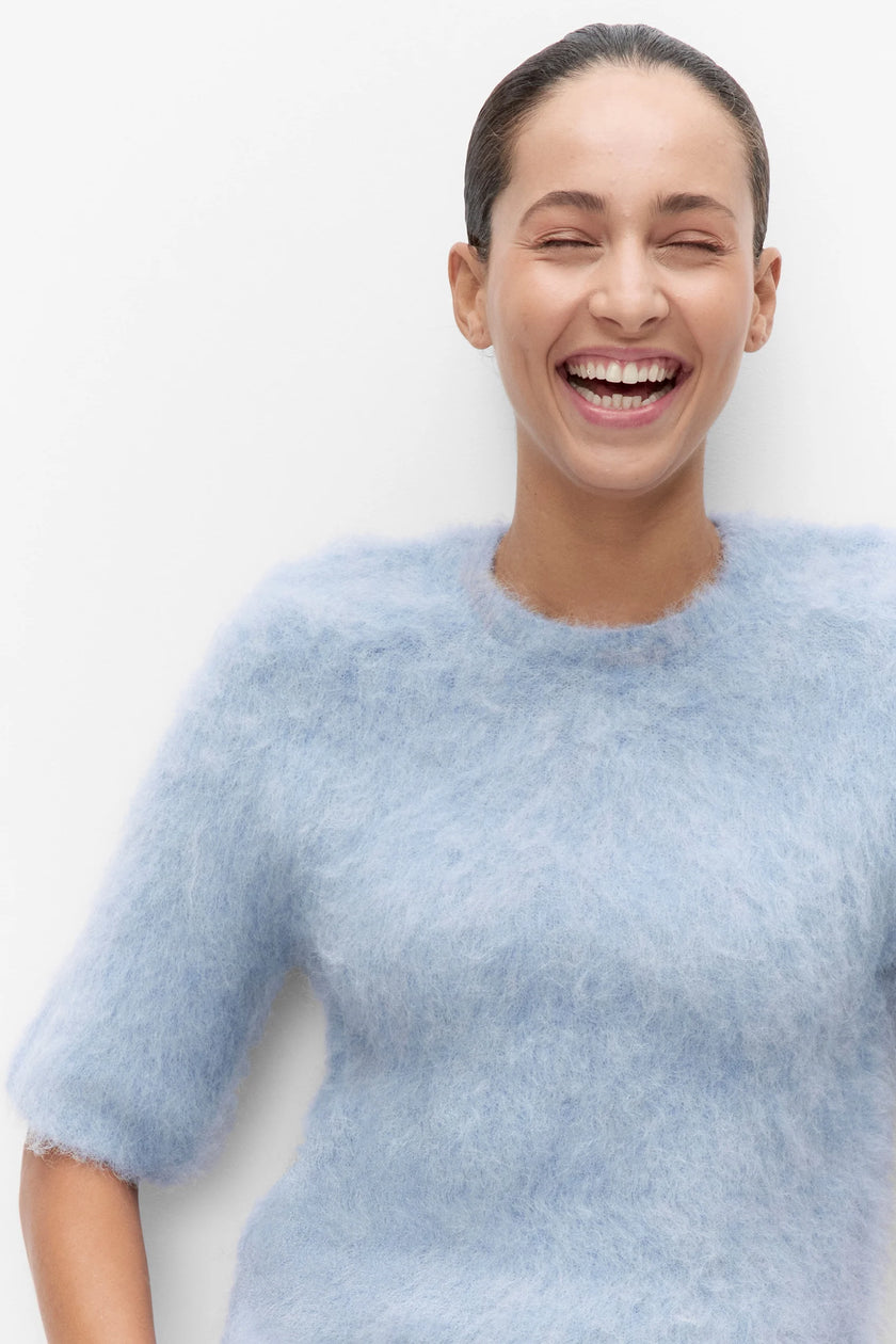 Second Female Karla SS Round Neck Knit - Blue