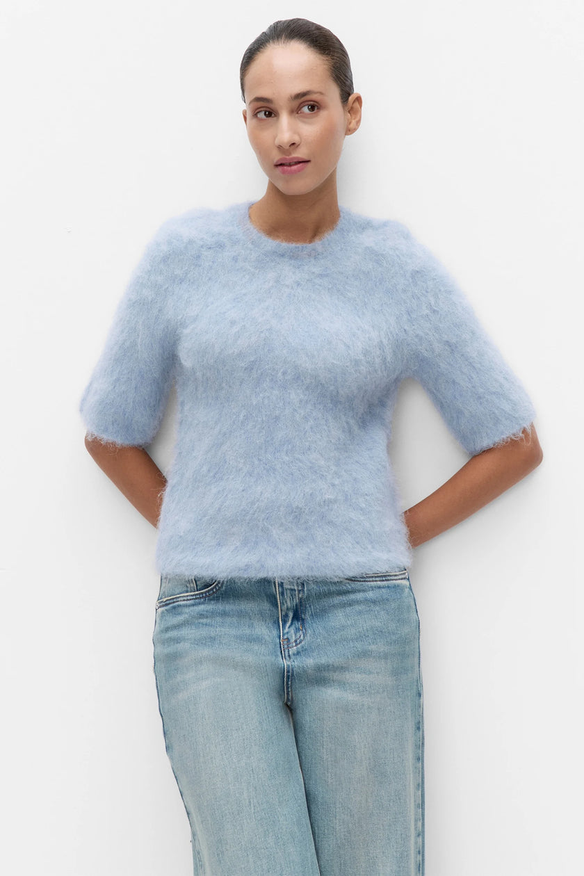 Second Female Karla SS Round Neck Knit - Blue