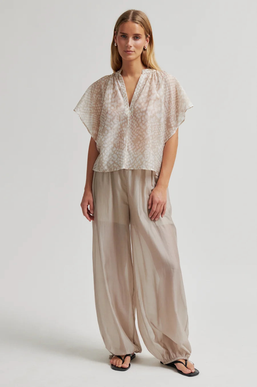Second Female Shades Blouse - Taupe