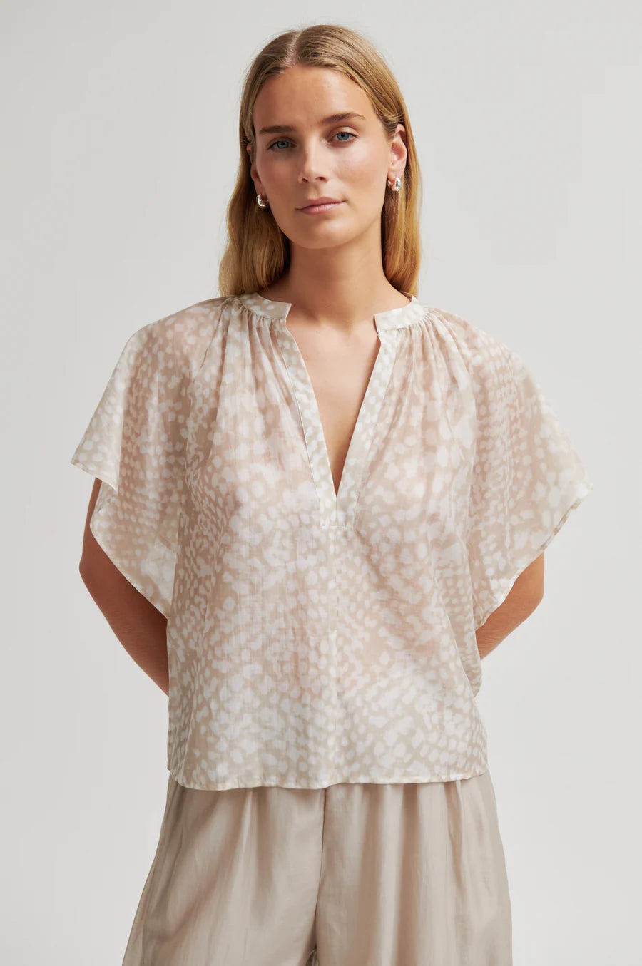 Second Female Shades Blouse - Taupe