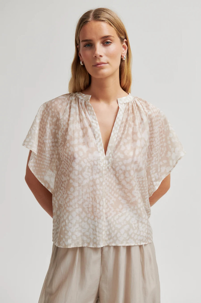 Second Female Shades Blouse - Taupe