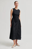 SECOND FEMALE - LARKINI SCULPTURED DRESS BLACK