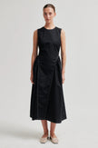 SECOND FEMALE - LARKINI SCULPTURED DRESS BLACK