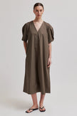 SECOND FEMALE - LARKINI SS MAXI DRESS CANTEEN