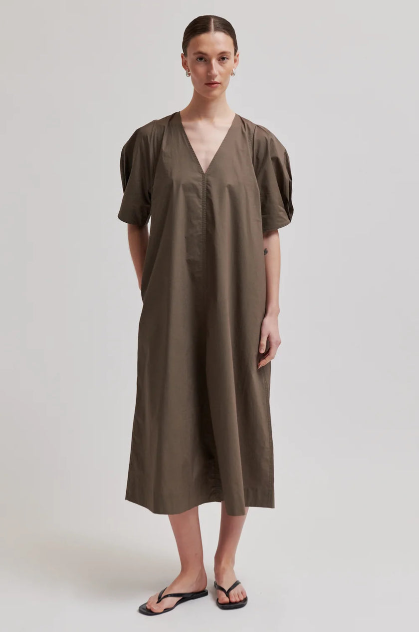 SECOND FEMALE - LARKINI SS MAXI DRESS CANTEEN