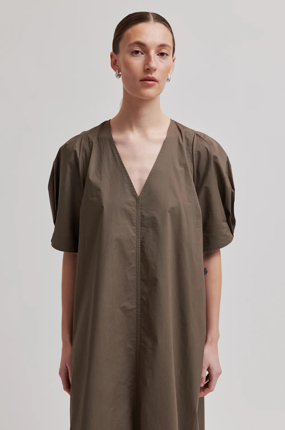 SECOND FEMALE - LARKINI SS MAXI DRESS CANTEEN