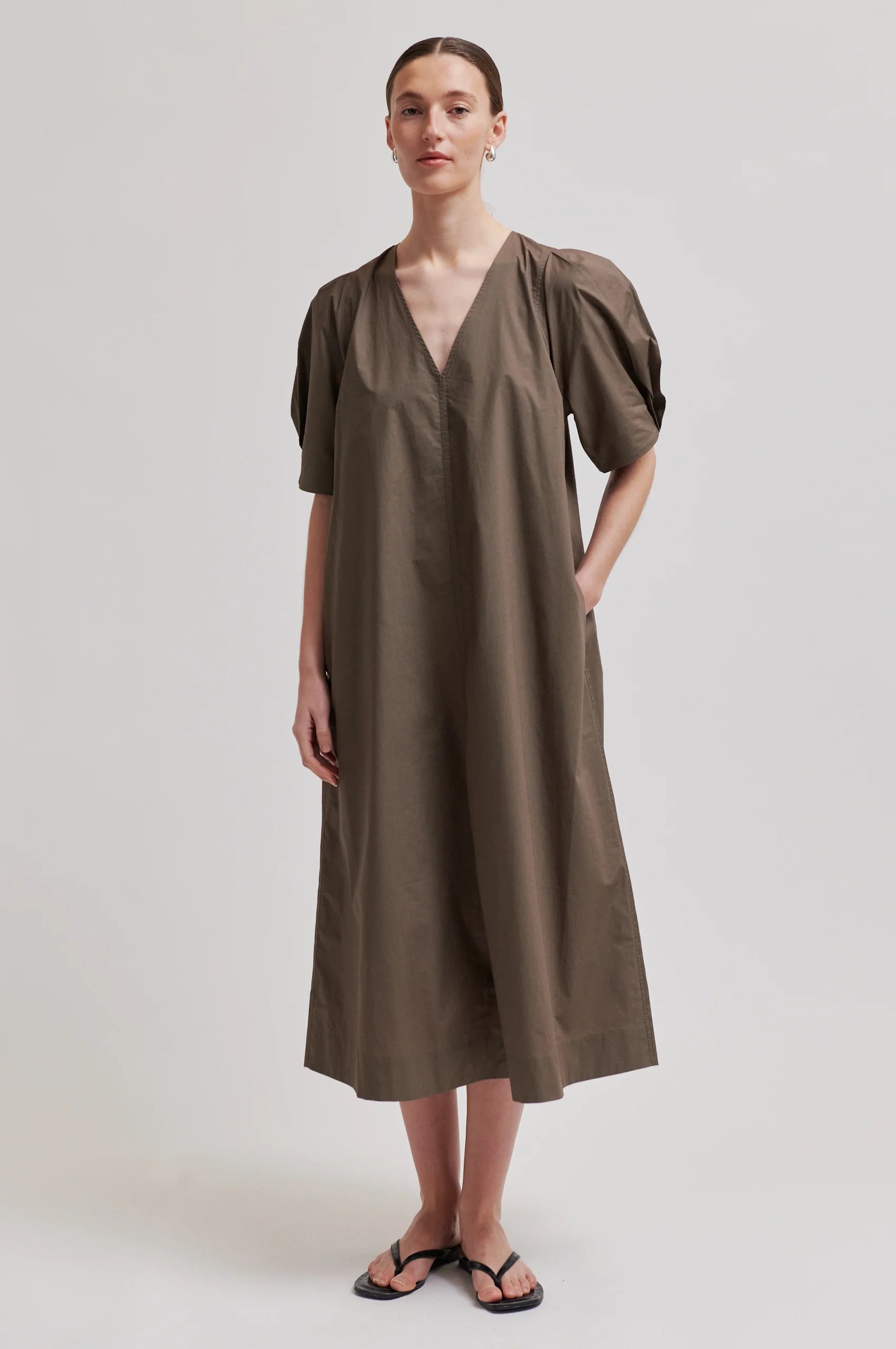 SECOND FEMALE - LARKINI SS MAXI DRESS CANTEEN