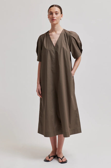 Second Female Larkini SS Maxi Dress - Canteen