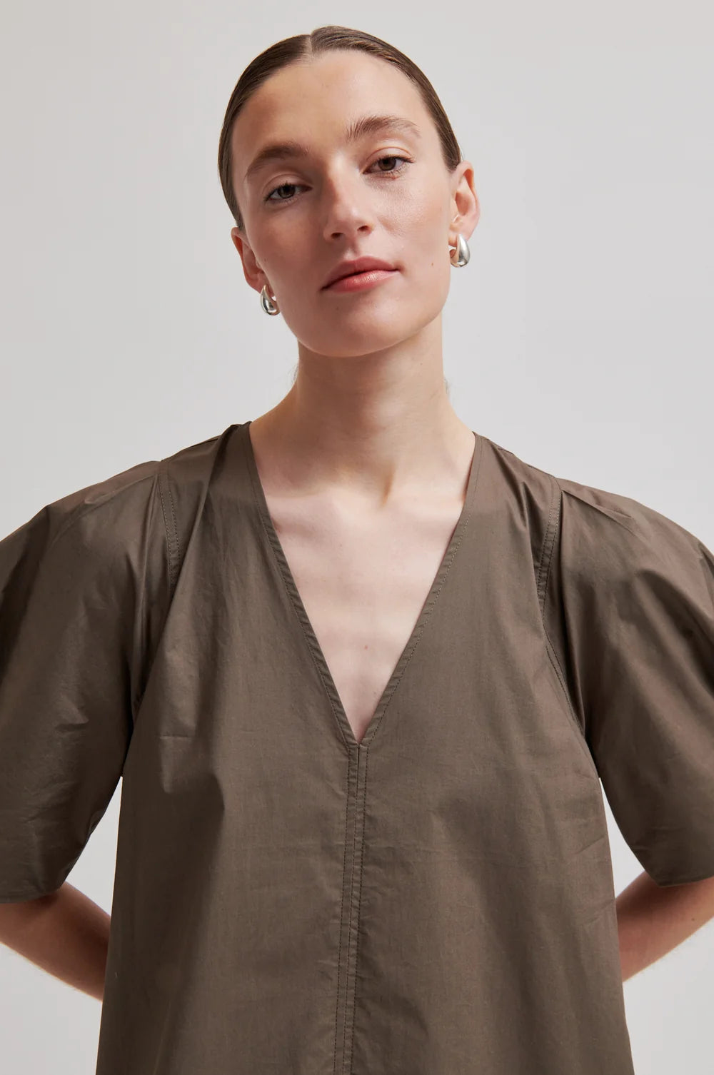 SECOND FEMALE - LARKINI SS MAXI DRESS CANTEEN