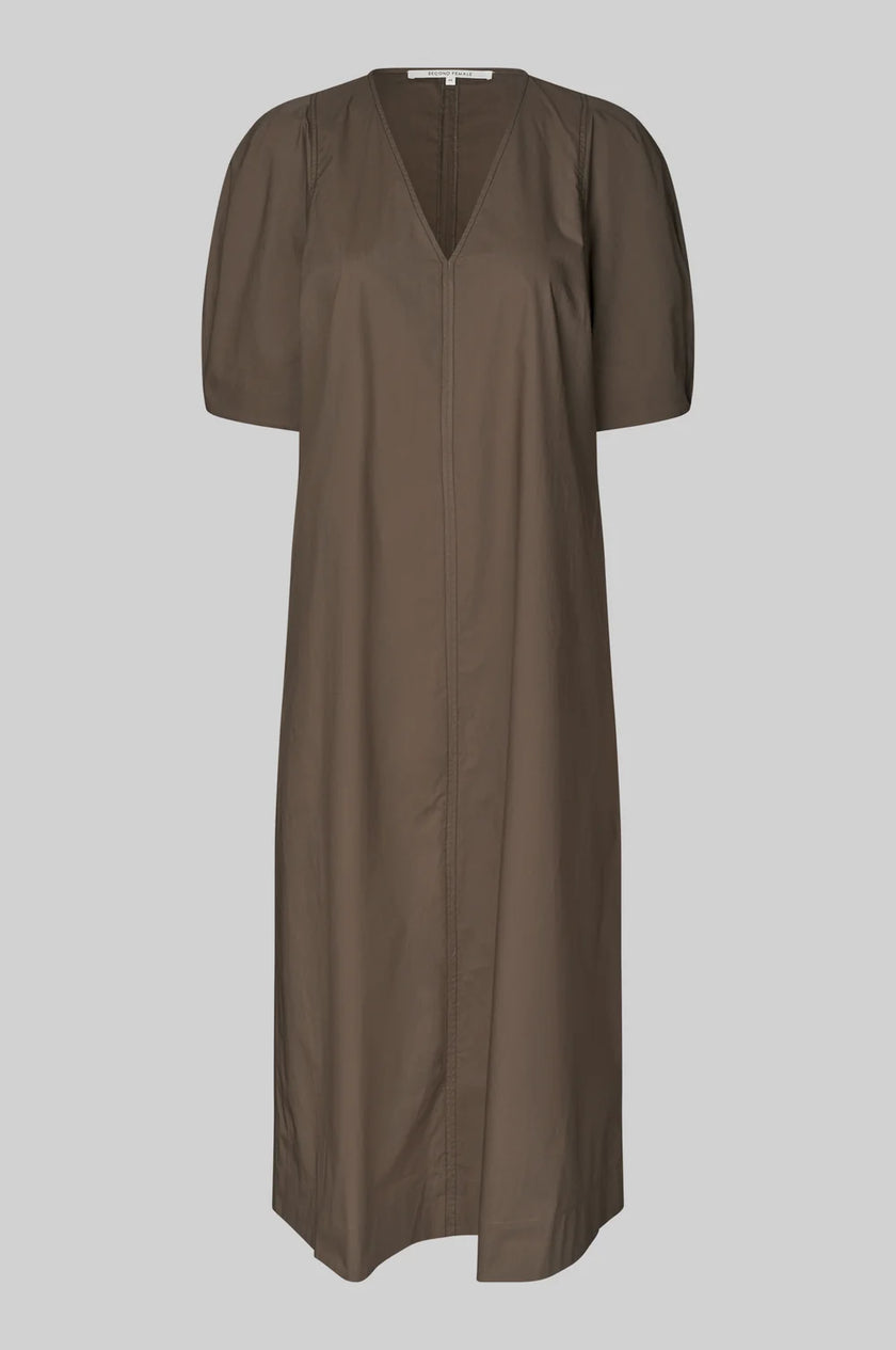 SECOND FEMALE - LARKINI SS MAXI DRESS CANTEEN