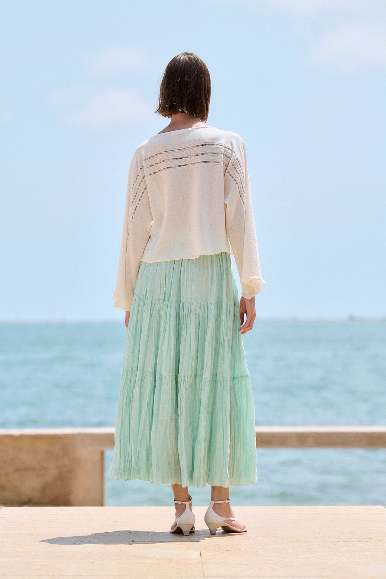 Sita Murt Flared Sleeved Sweater - Ecru
