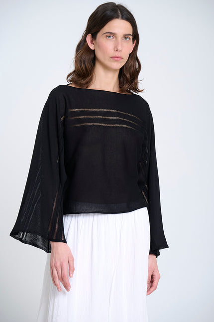 Sita Murt Flared Sleeved Sweater - Black