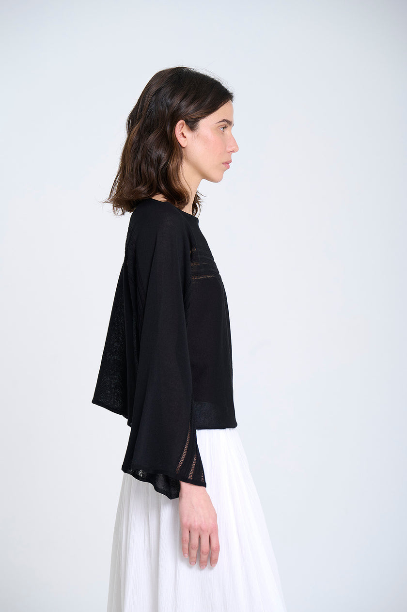 Sita Murt Flared Sleeved Sweater - Black