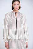 Sita Murt Radial Striped Knit Blouse - Ecru