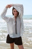 Sita Murt Radial Striped Knit Blouse - Ecru
