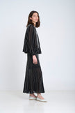 Sita Murt Radial Striped Knit Blouse - Black