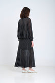 Sita Murt Radial Striped Knit Blouse - Black