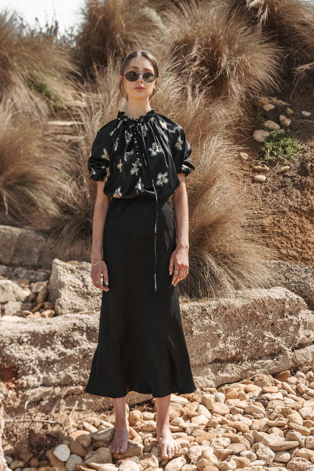 RALF Studios Shelly Top - Black Lillies