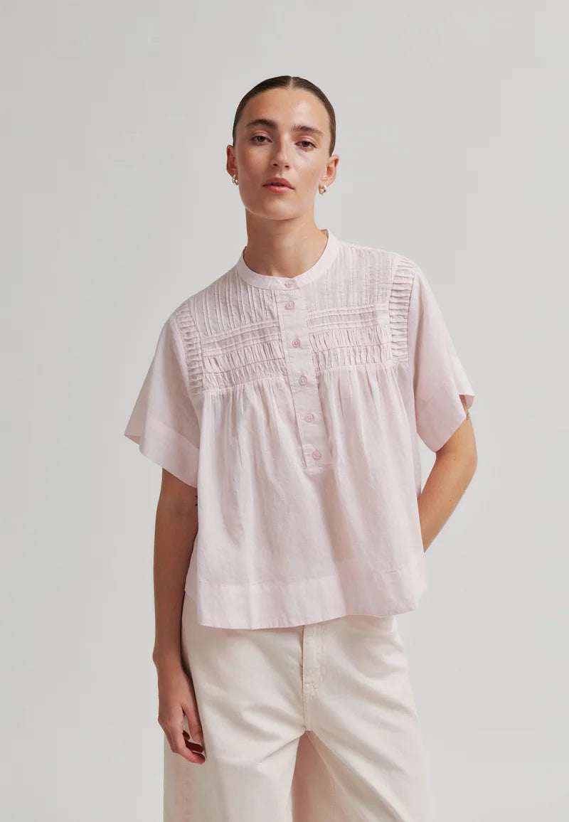 SECOND FEMALE - MAISE SS BLOUSE CRYSTAL PINK