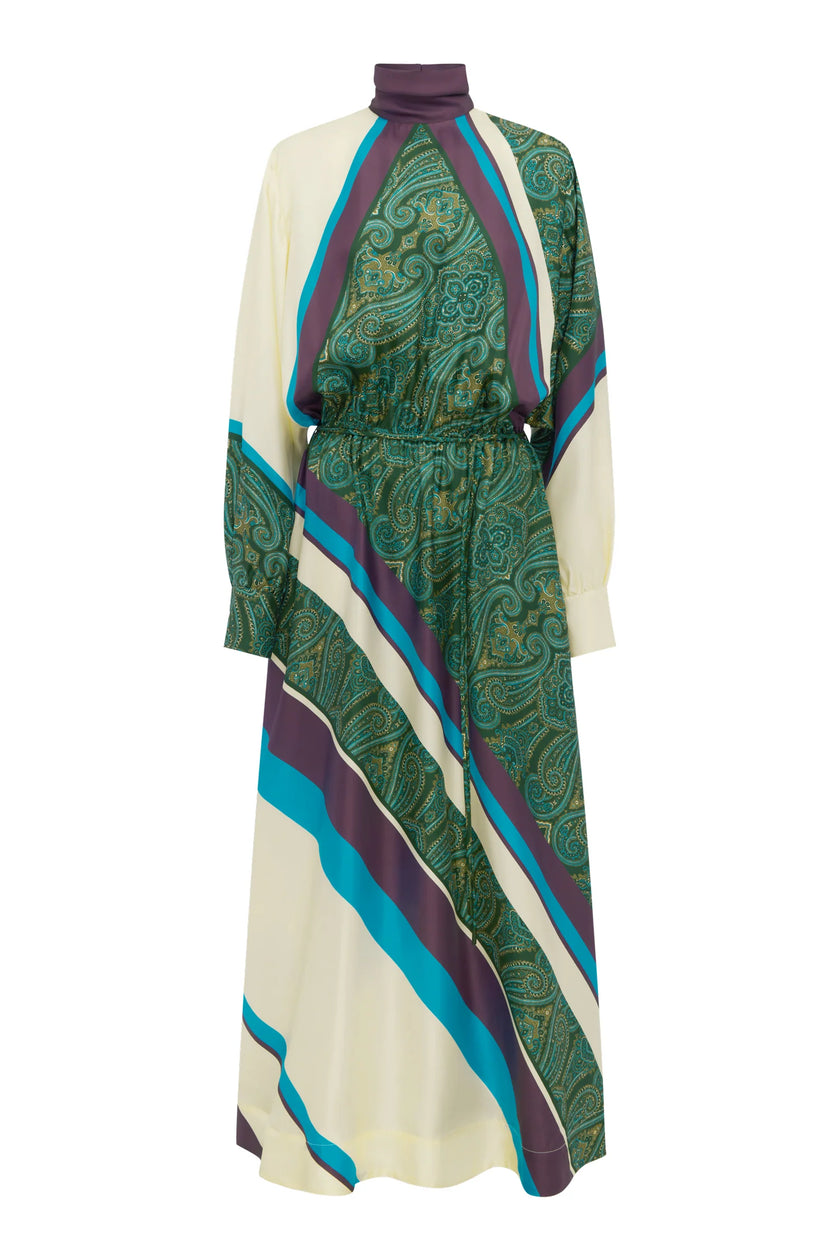 ALÉMAIS Joni Silk Midi Dress