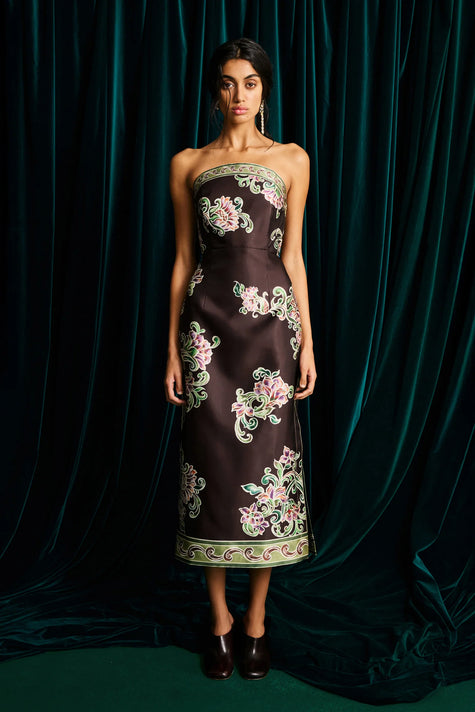 ALÉMAIS Josie Bodice Midi Dress