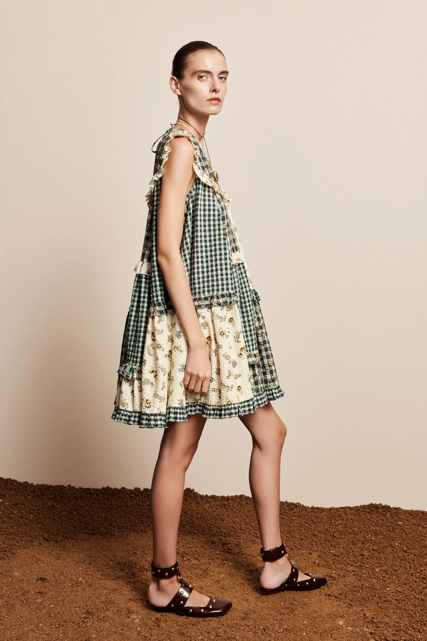 ALÉMAIS Outrigger Seersucker Mini Dress