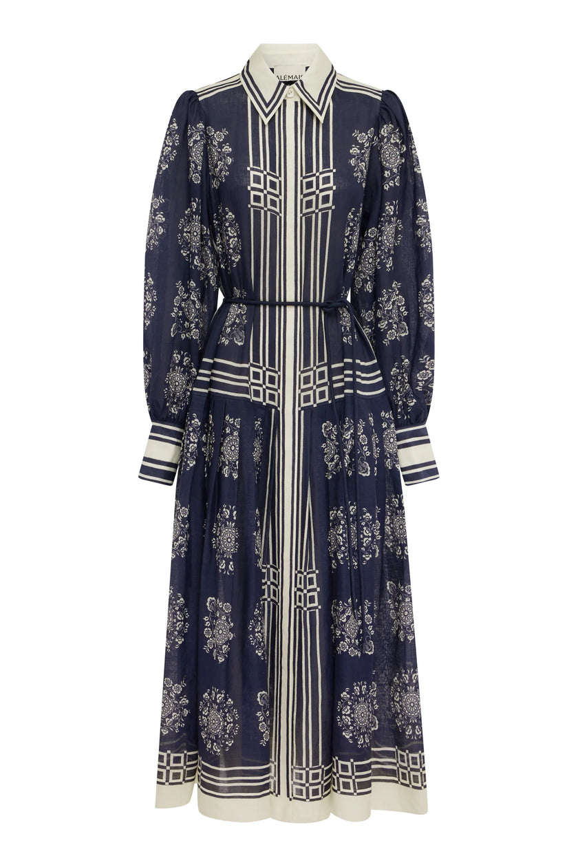 ALÉMAIS Banderra Linen Shirtdress