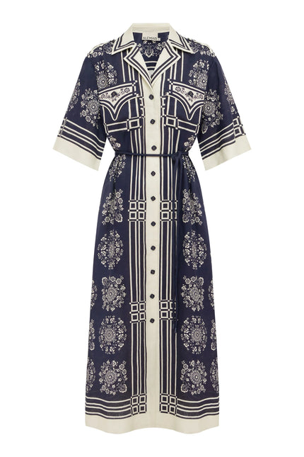 ALÉMAIS Banderra Linen Shirtdress
