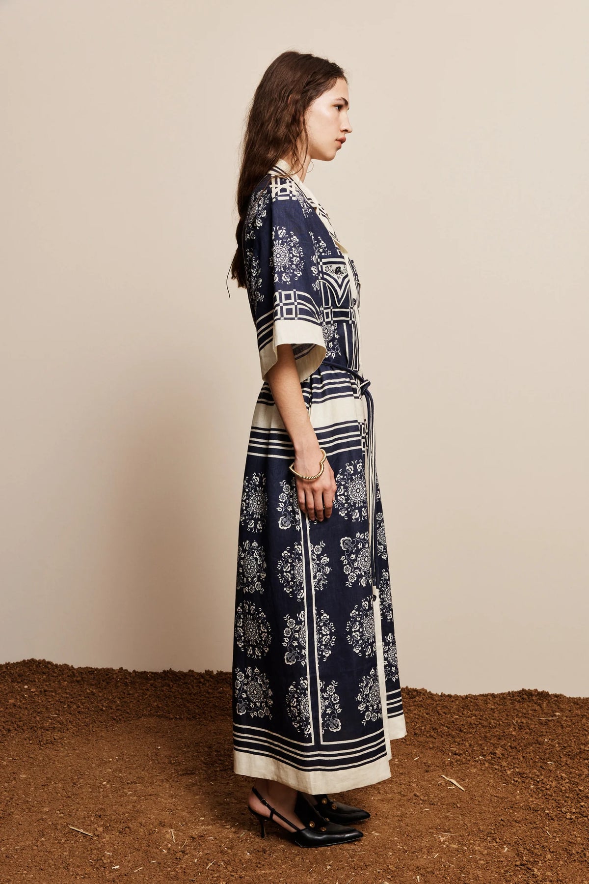 ALÉMAIS Banderra Linen Shirtdress