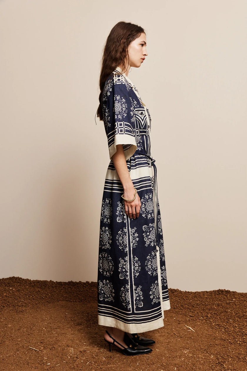 ALÉMAIS Banderra Linen Shirtdress