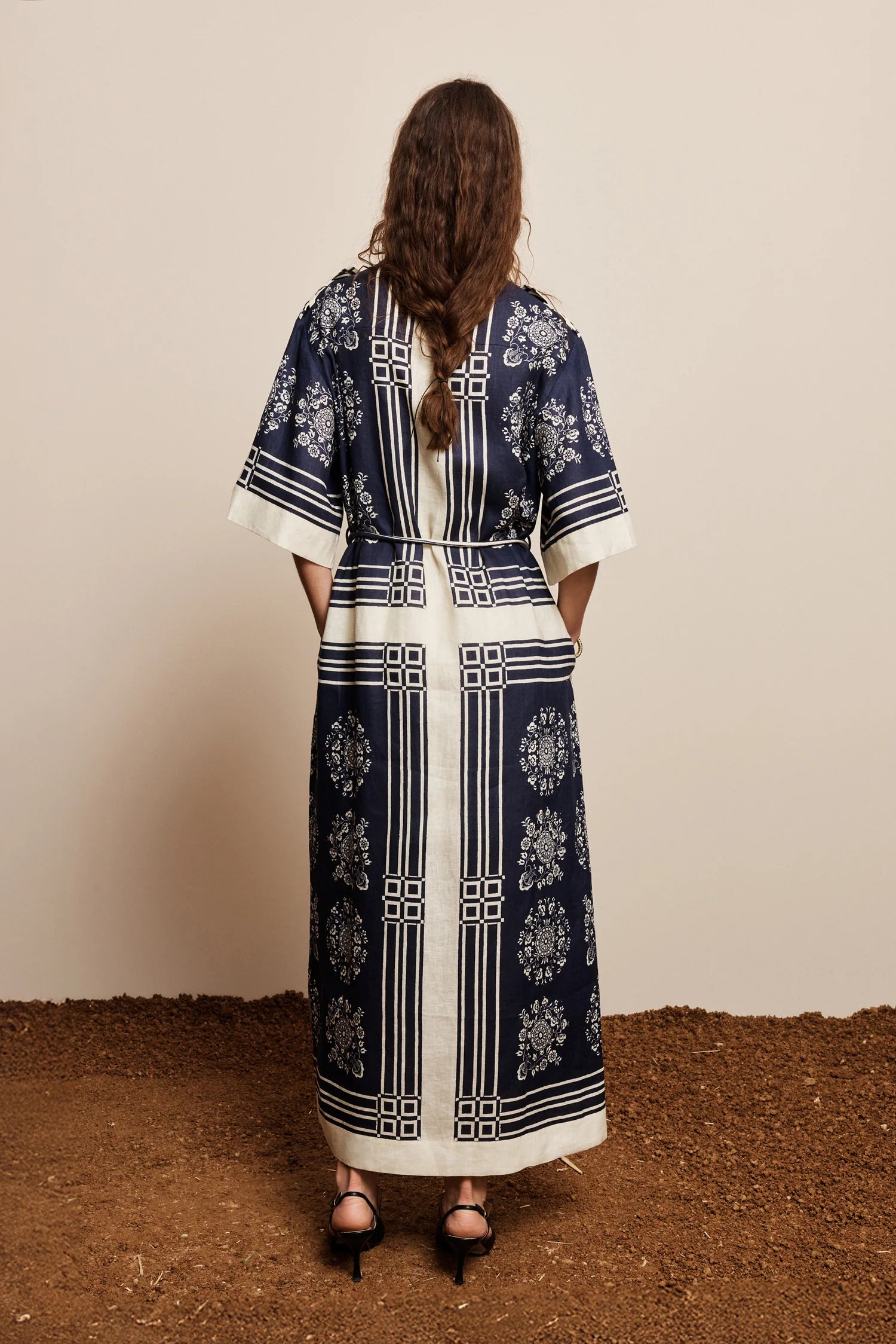 ALÉMAIS Banderra Linen Shirtdress