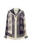 ALÉMAIS Banderra Scarf Silk Shirt