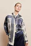 ALÉMAIS Banderra Scarf Silk Shirt