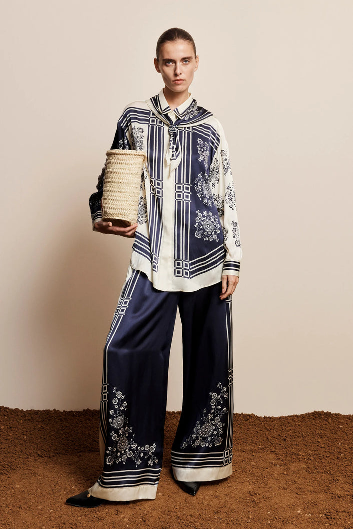 ALÉMAIS Banderra Silk Pants