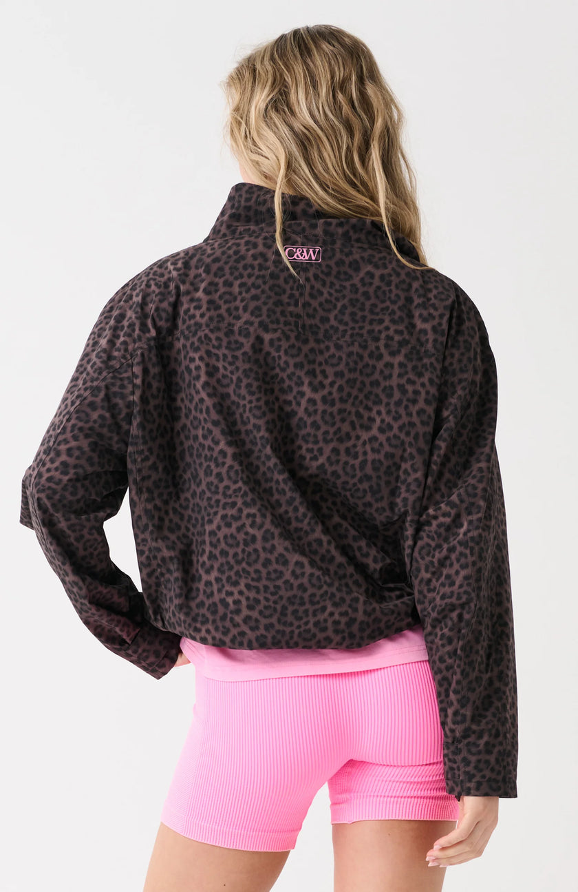 cartel & willow Beau Spray Jacket - Chocolate Leopard
