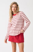 cartel & willow Felix Long Sleeve - Red/Pink Stripe