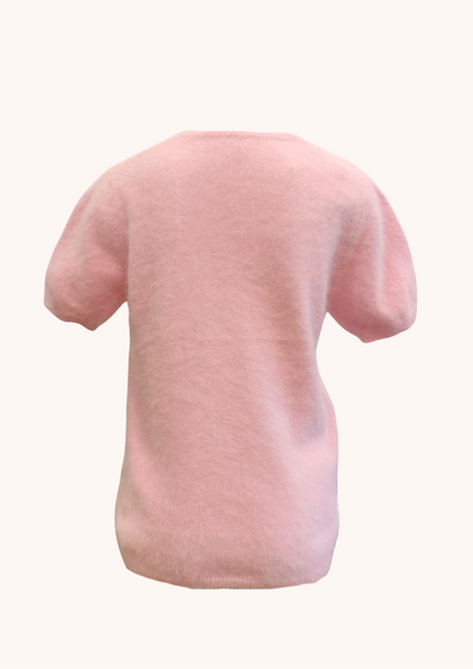 HONEY  SS Cashmere Crew Tee - Petal Pink