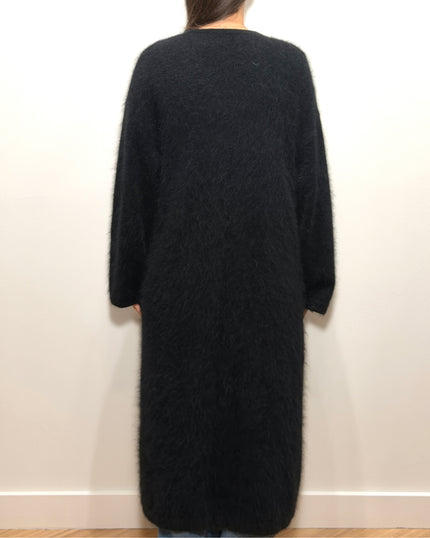 HONEY Long Pocket Cashmere Cardigan - Black