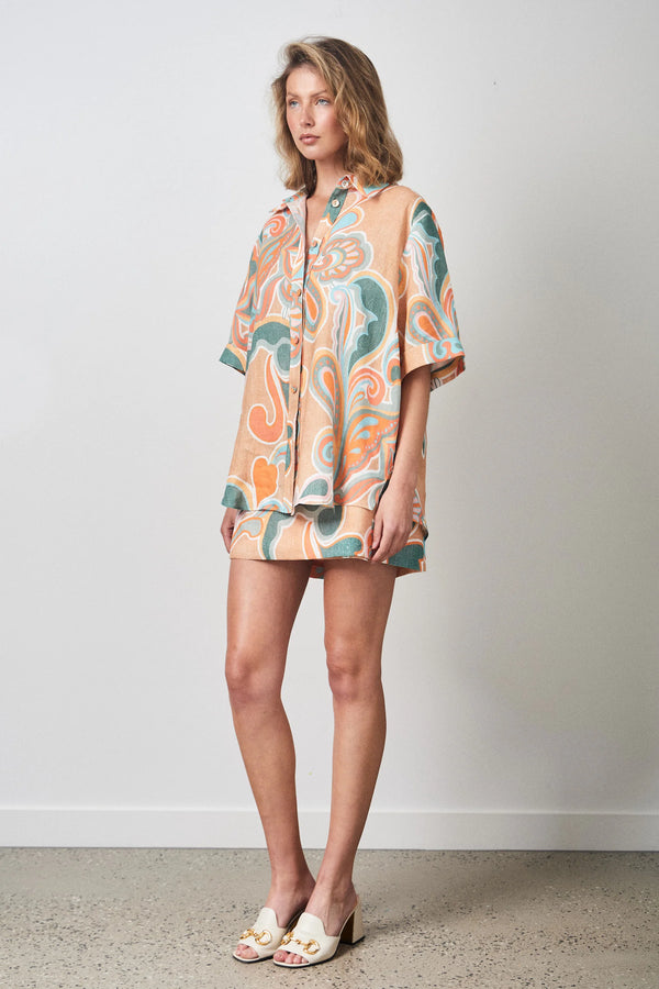 RALF Studios Cowes Shirt - Paisley Teal