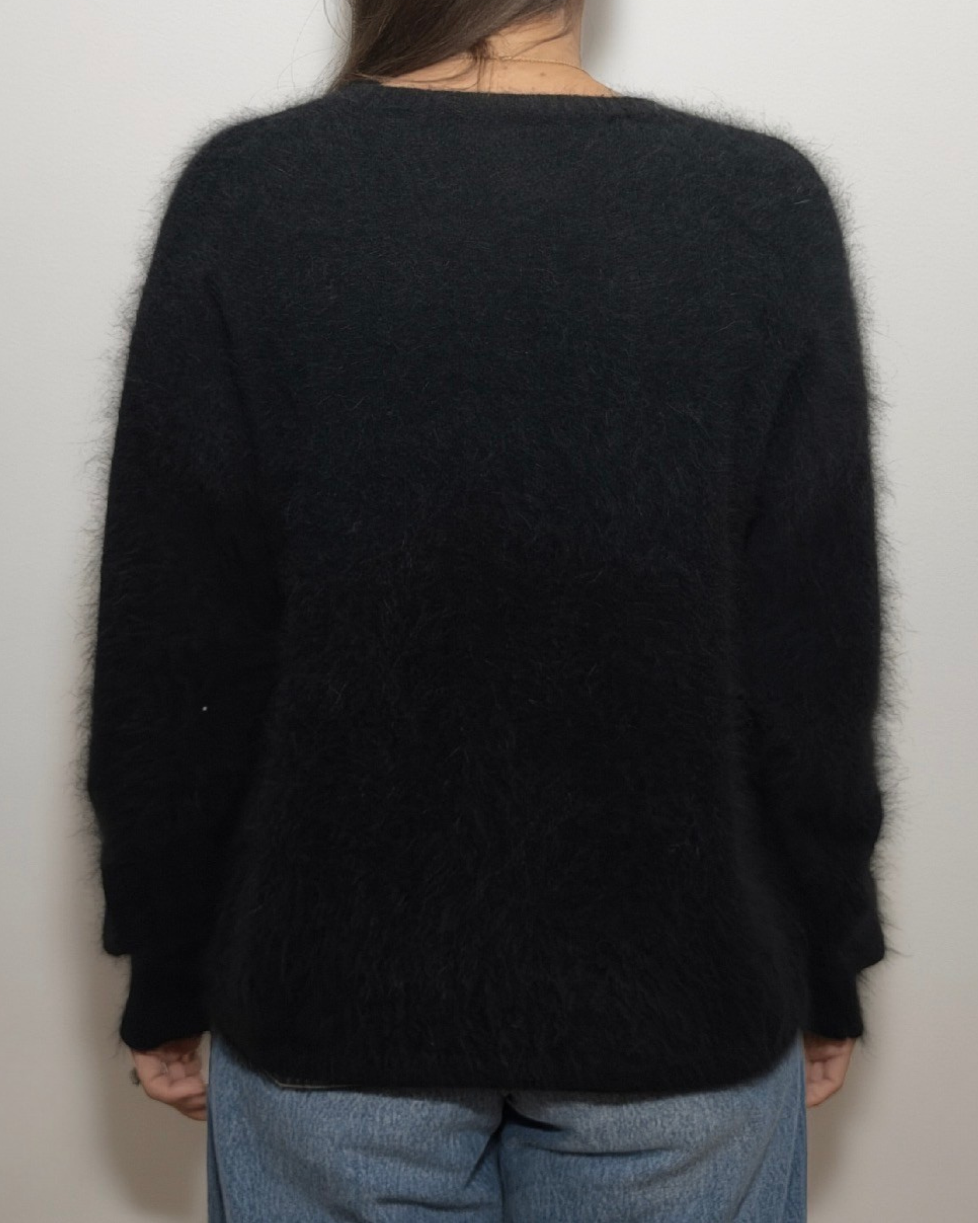 HONEY L/S V Neck Cashmere Knit - Black