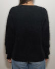 HONEY L/S V Neck Cashmere Knit - Black