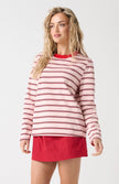 cartel & willow Felix Long Sleeve - Red/Pink Stripe