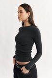 Primi Carina Classic Long Sleeve - Charcoal Marle