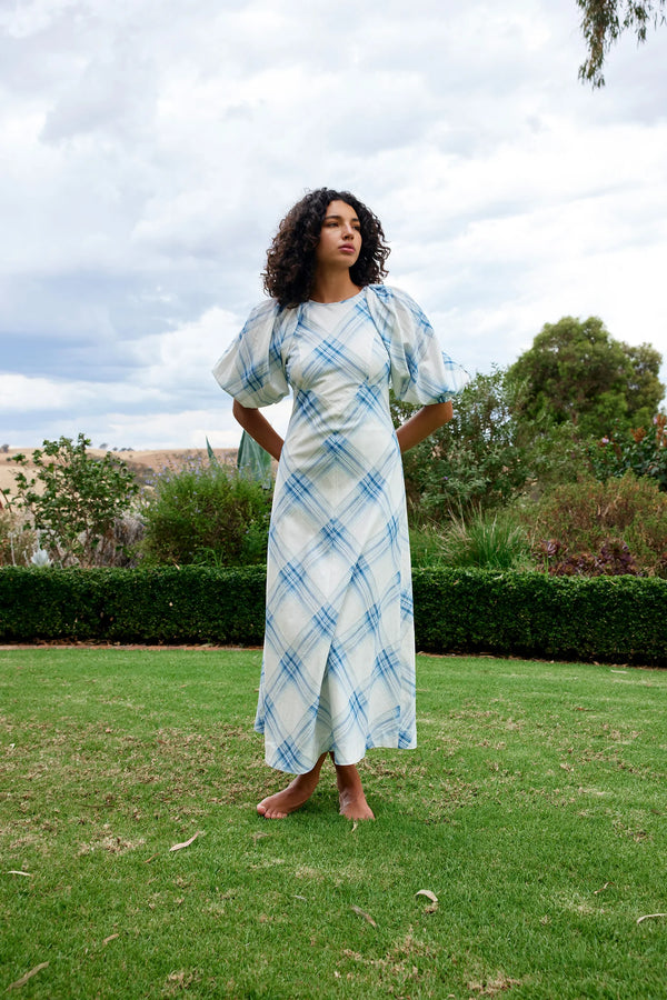 ASTON STUDIO Lucinda Dress - Cerulean/Peony