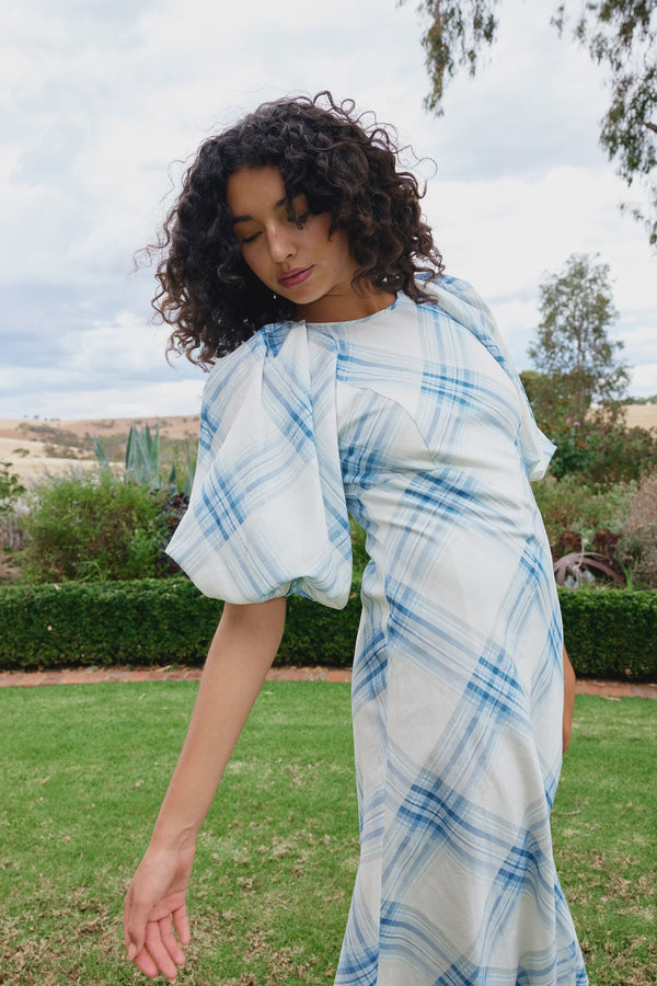 ASTON STUDIO Lucinda Dress - Cerulean/Peony