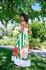 ASTON STUDIO Molly Dress - Leaf Rose Stripe